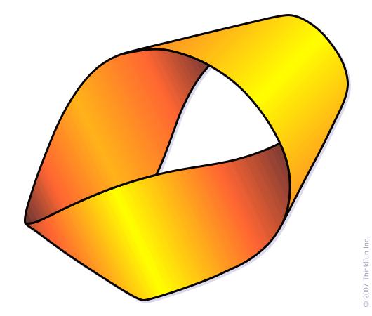 Gaussian Curvature Example: Moebius Strip is NOT curved!