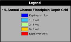 the 1% Annual Chance flood depth