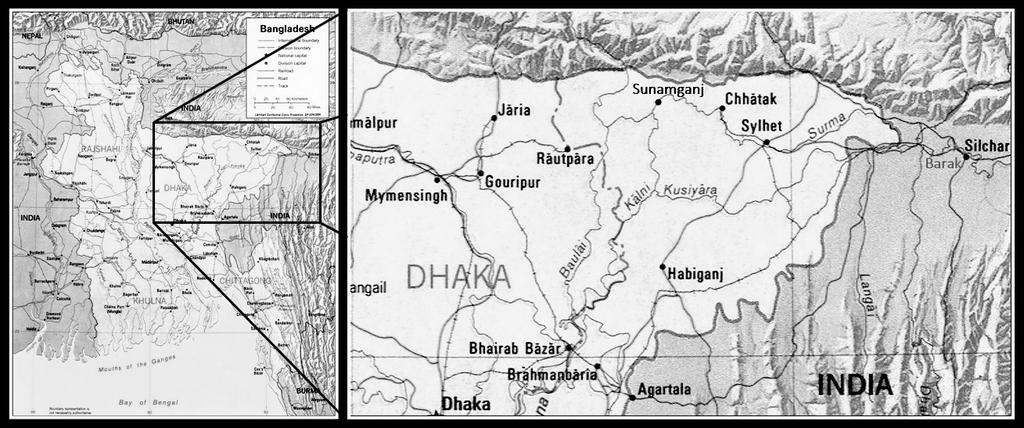 4 Figure 1: Location of Surma River (Wikipedia Surma River) 3.2 Data Collection To setup a Hydrodynamic model, we need WL, cross-section and discharge data.