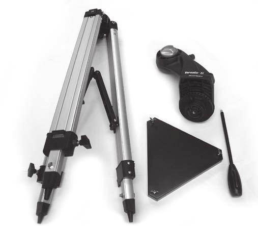 Tripod (with accessory tray bracket) VersaGo II head assembly Notch tray bracket Post Tray Figure 3: Component parts of the VersaGo II mount Handle Figure 4: The post on the tripod base goes into the