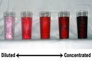 What does solution concentration mean? o Solute: solvent or solute: solution Dilute vs.