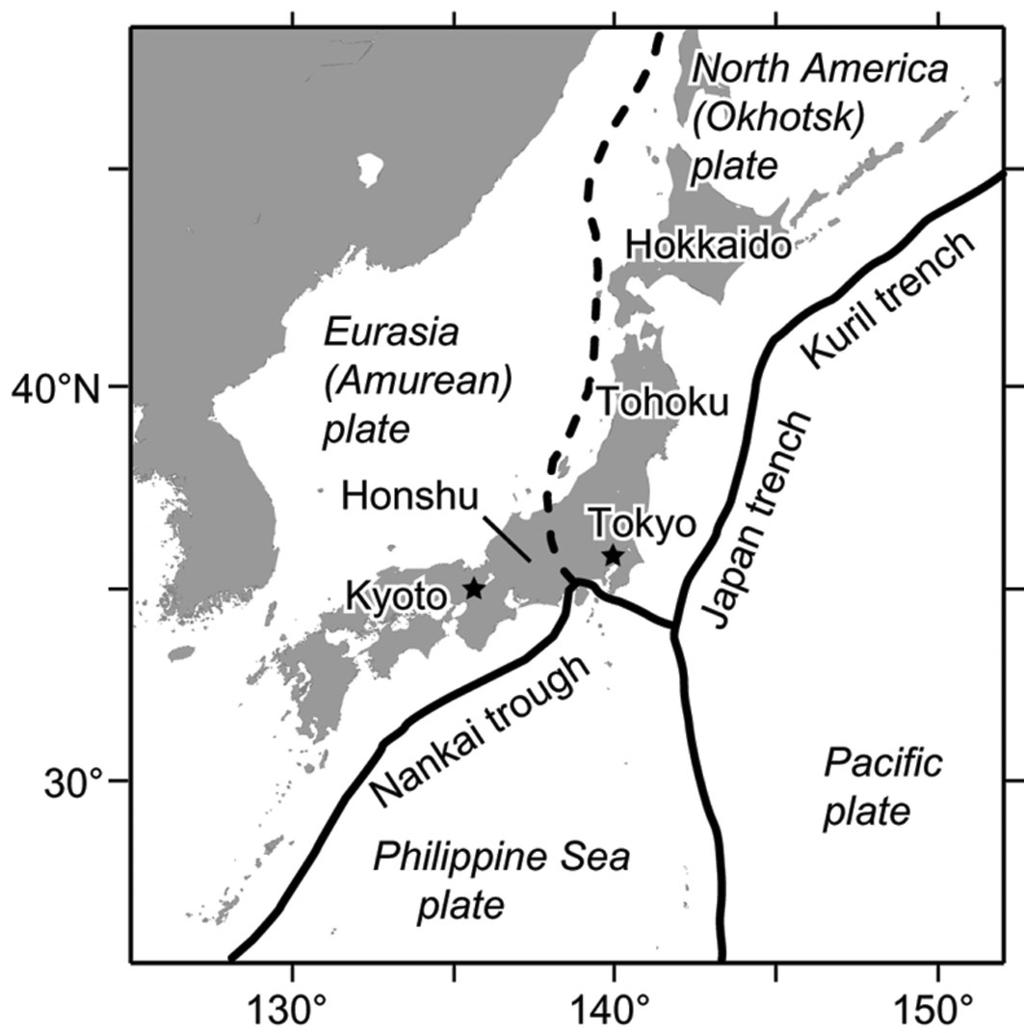 Kenji Satake Fig. 1. Plate tectonic configuration around the Japanese Islands.