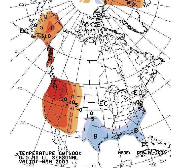 Temperature March-May May 2003 From the Colorado Prediction Center http://www.cpc.