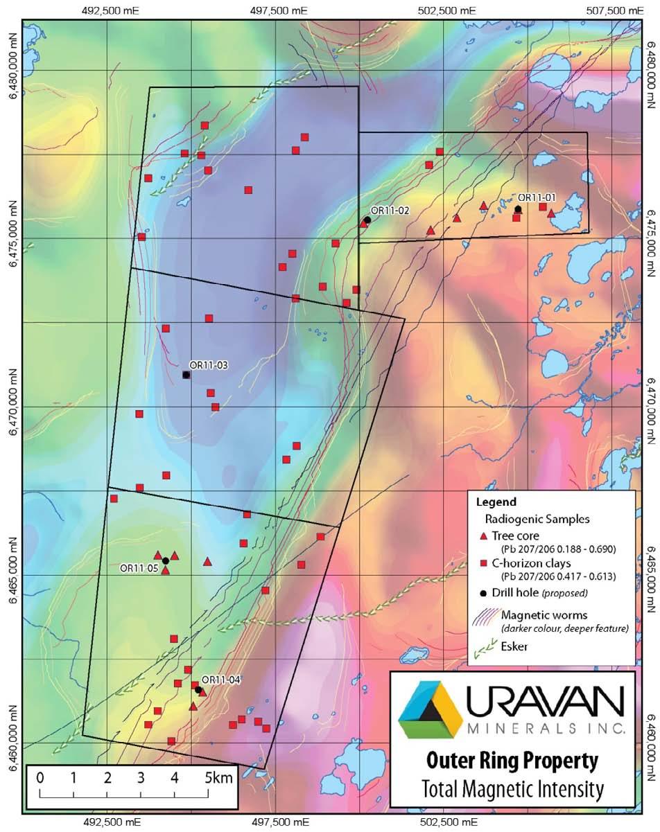 POSITIVE OUTER RING SURFACE GEOCHEMISTRY TSX-V :UVN Surface geochemical program completed in July 2010 Geochemical program completed using new surface geochemistry technology developed from the Cigar