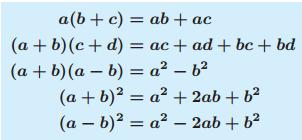 . 1 1. Expand expressions involving integer and rational exponents Recall the common properties of algebraic expansion.