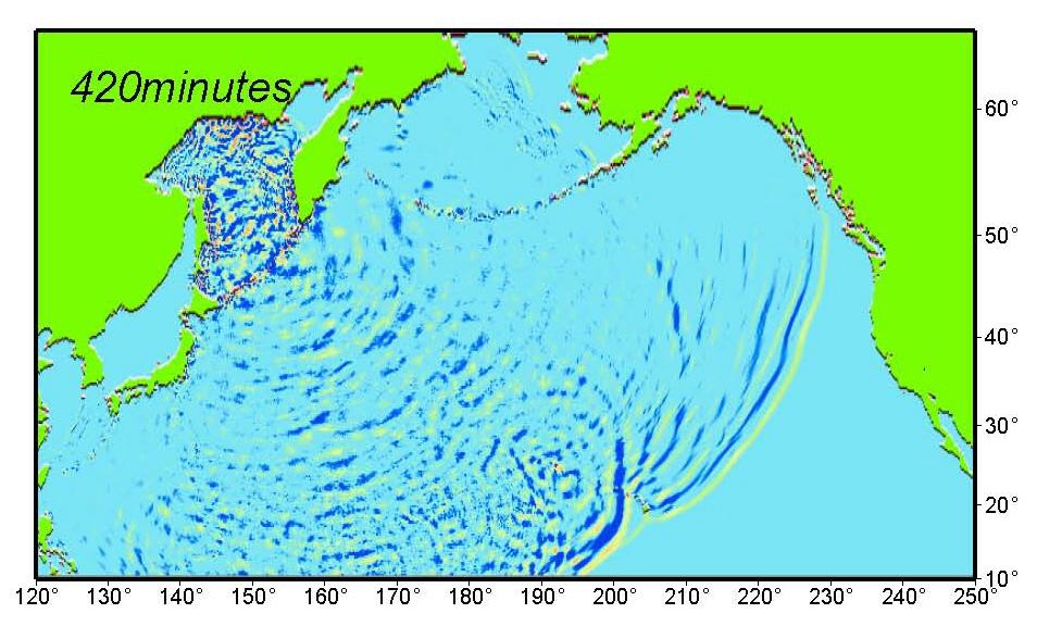 We can see that the later tsunamis off Crescent City were much larger than