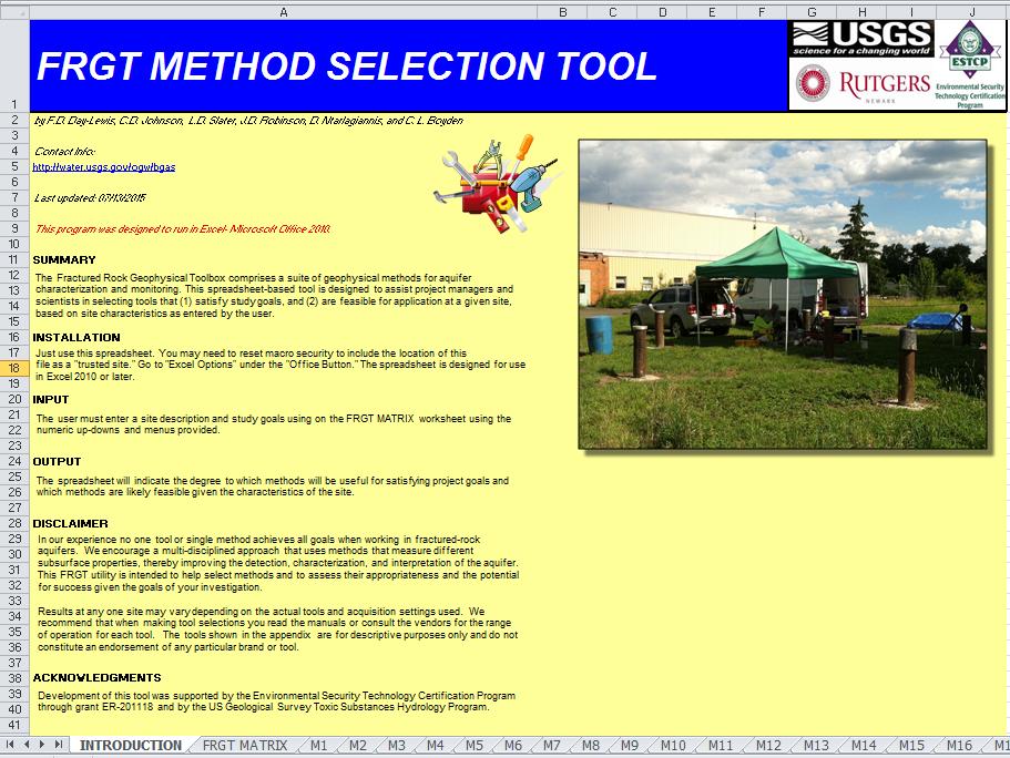 methods a key reference and several graphics showing the instrumentation and (or) example results.