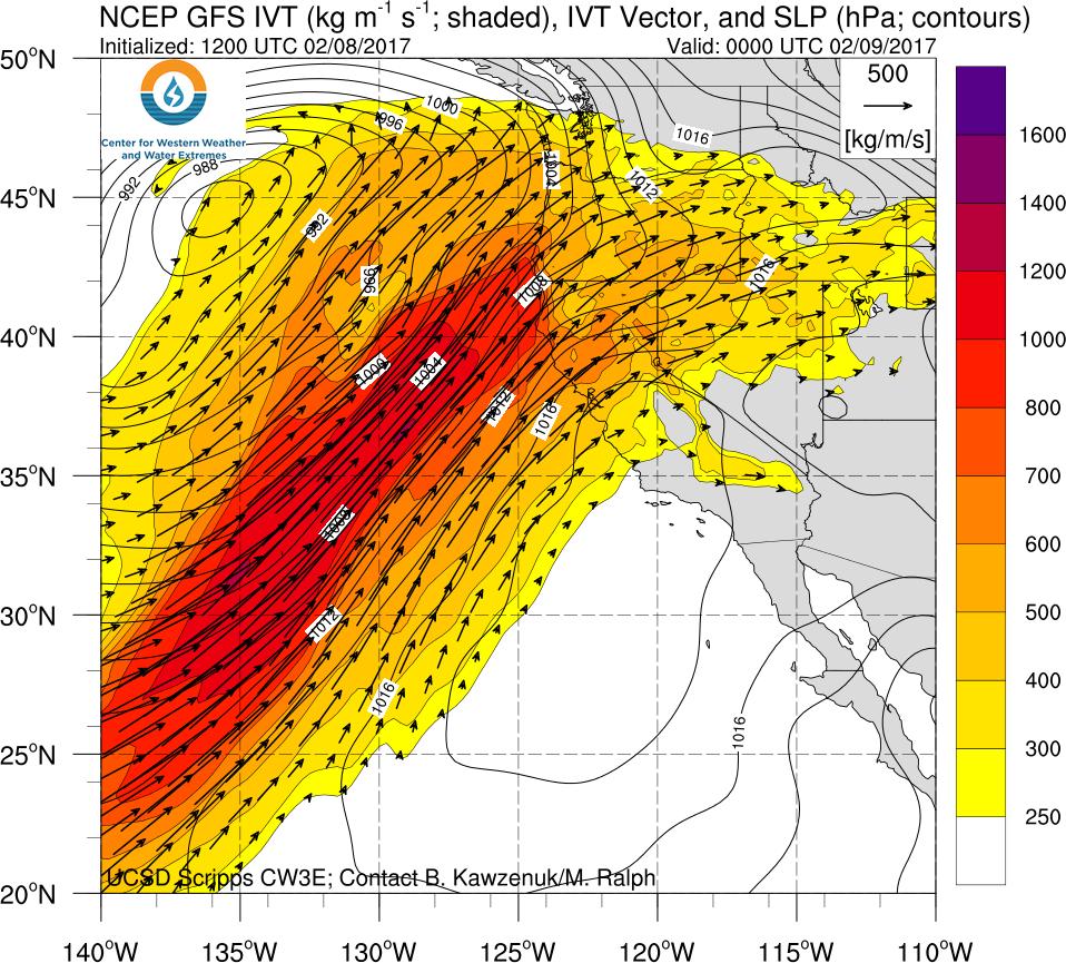 CW3E Atmospheric River Update Update on AR Currently Impacting CA, OR, and WA Precipitation continues to fall over portions of Northern