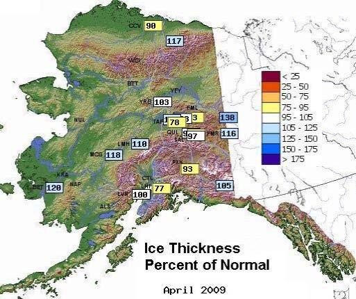Breakup 2009 Ice Thickness