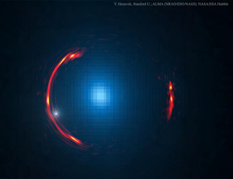 Astronomy Picture of the Day - April 20, 2016 Y. Hezaveh (Stanford) et al., ALMA (NRAO/ESO/NAOJ), NASA/ESA Hubble Space Telescope Galaxy Einstein Ring Can one galaxy hide behind another?