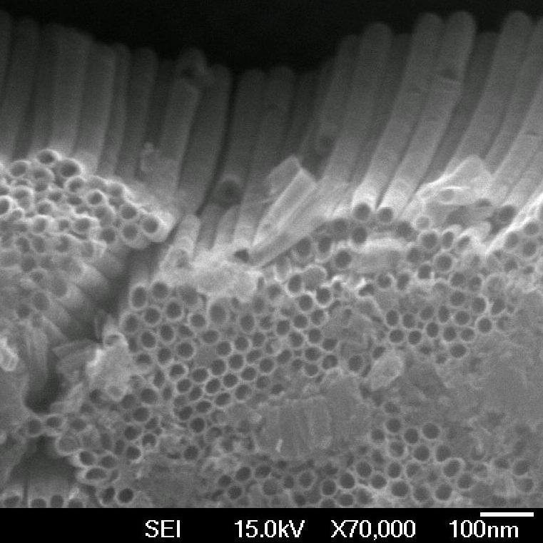 Three types of TiO 2 nanotubes Titanate nanotubes via alkaline hydrothermal route TiO 2 nanotubes array