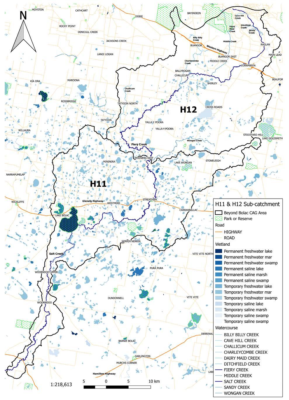 Biodiversity Maps The Biodiversity maps provided within the document will assist Beyond Bolac CAG make strategic decisions for the H11 H12 sub-catchment.