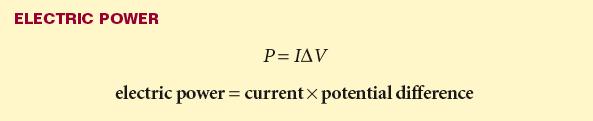 Chapter.17 / Section.4: Electric Power P = I 2 R electric power = (current) 2 resistance P = V R electric power = (potential difference) 2 /resistance Q.