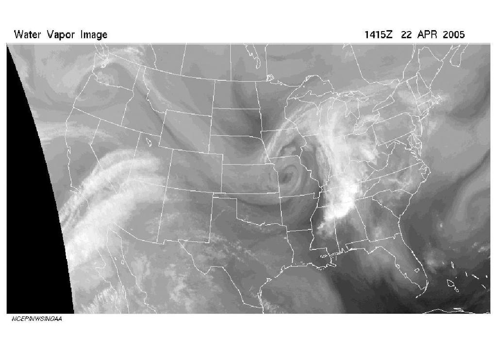 Weather Satellite Imagery Water vapor imagery Enables tracking of plumes of moisture