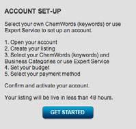 CHEMWORDS ChemIndustry is pleased to offer you ChemWords, a quick and simple way to advertise to a targeted audience that is already searching the Chemical/Chemistry World. It s easy.