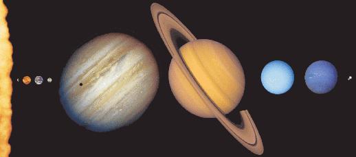 Question of Scale Images of all planets (from space missions), with the correct scaling.