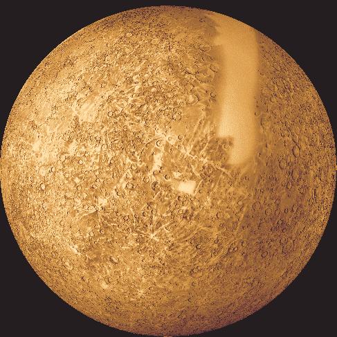 Inner Planets: Mercury Closest planet to Sun- 0.38 AU. Similar to Moon smaller than Ganymede or Titan.