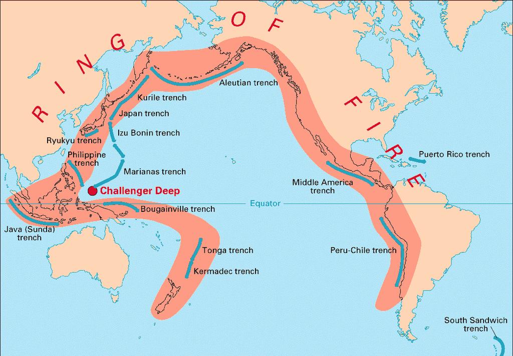 Pacific Ring of Fire Zone of