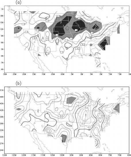 2472 JOURNAL OF CLIMATE VOLUME 14 FIG. 4. A 21-yr sliding window correlation of boreal summer Niño- 4 and Niño-3.4 SSTA (similar to Fig. 3) and central U.S. summer rainfall.