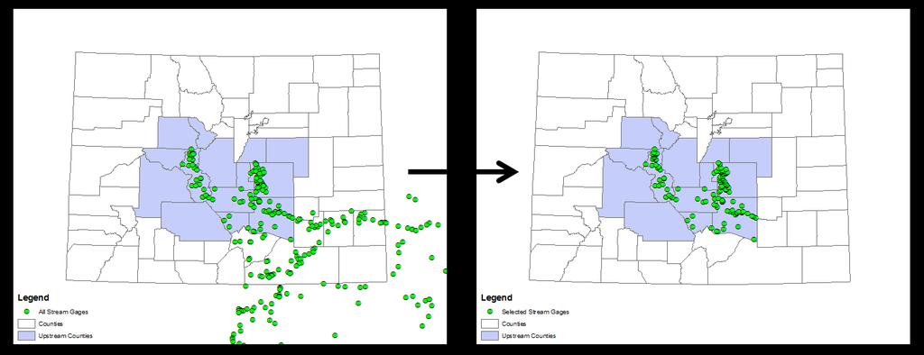 Dozier Figure 3. Selection of potential streamflow gauging locations for rainfall-runoff analysis.