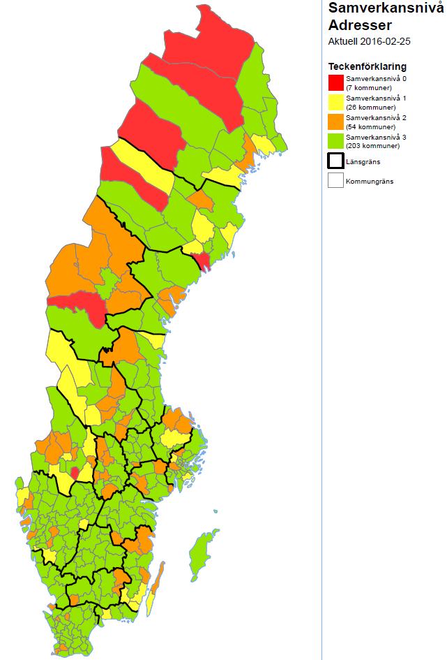 L A N T M Ä T E R I E T 1 (7) 2016-05-25 v 1.0 Landreport Sweden 2015-2016 1. The Address register current situation The number of addresses is about 3.7 million.
