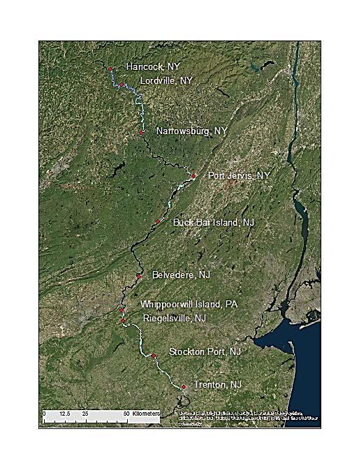 3 Delaware River EAARL-B Survey: Locations and Flight Paths