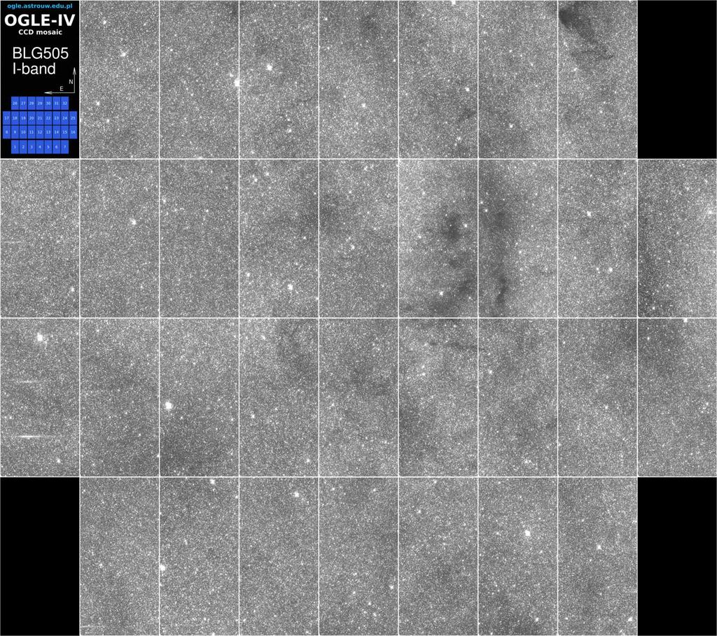 20 A. A. Fig. 11. OGLE-IV mosaic camera image reference image of the BLG505 field (stack of five individual good quality science frames). Credit: Szymon Kozłowski.