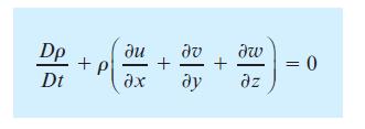 5.2 Differential Continuity Equation After rearranging the equation on the previous slide, a general form of the