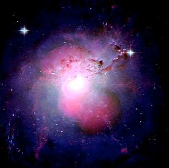 surrounding central radio galaxy 3C84 200 kpc