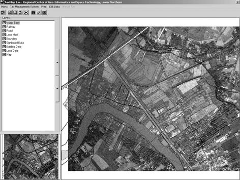 Figure 6. TAX MAP CGISTNU PROGRAM show the theme of land and building Figure 7. TAX MAP CGISTNU PROGRAM show the database for annual report of taxation of house and land use Figure 8.