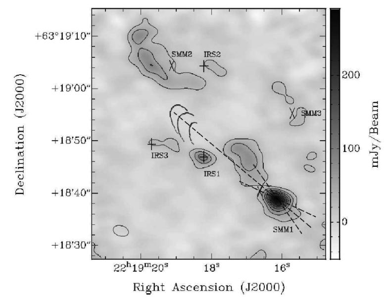 S140 - IRS1 Updated location of SMM1 (SMA ~3 res.) Coincident with proper motion masers (Asanok et al.