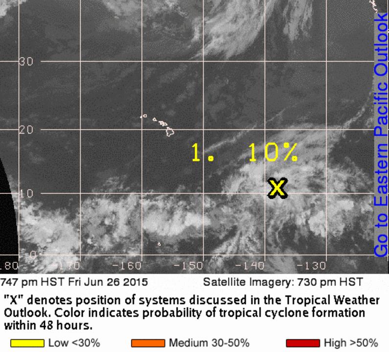 Tropical Outlook Central Pacific Disturbance 1 See Eastern