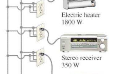8 A 10V 1800W heater, I 15.0A 10V 350W stereo, I.