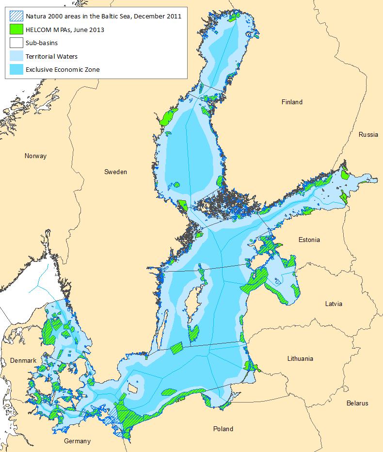 HELCOM MPAs 174 HELCOM MPAs Ca. 54 000 km 2 11.7 % of the Baltic Sea area 17 % of the TW 4.