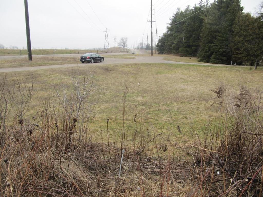 Figure 23: View looking north, from the struck fence and brush, matching the faint tire