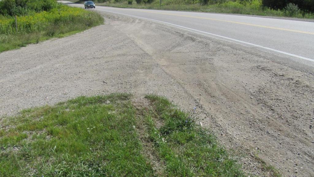 Figure 42: The physical evidence of the curved tire marks suggests that the driver may have regained control of the vehicle without stopping and then continued to re-enter the road to proceed