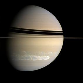 distance around Saturn (about 100,000km).