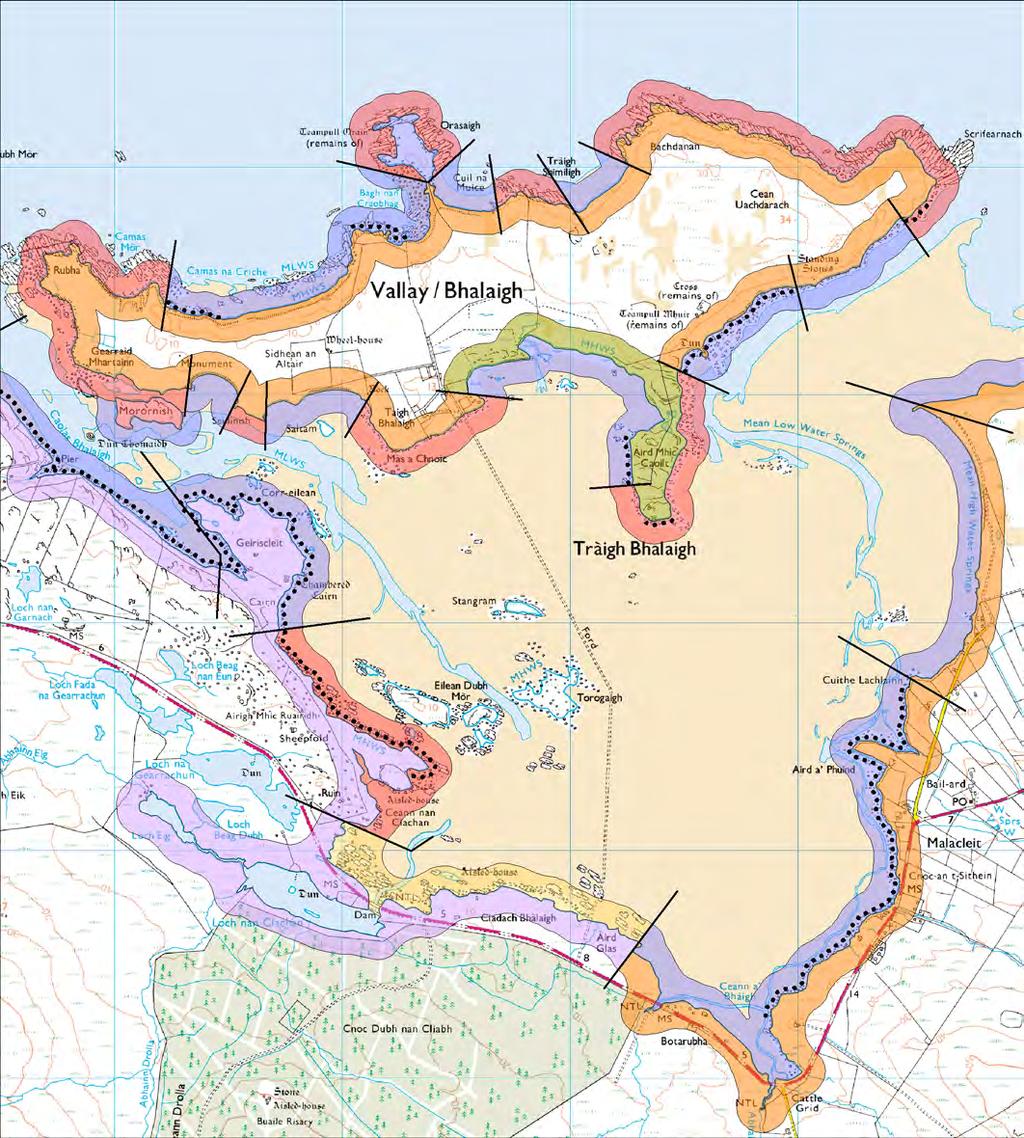 NORTH UIST MAP 14 -HINTERLAND GEOLOGY AND FORESHORE GEOMORPHOLOGY Vallay Island Reproduced with the permission of Ordnance Survey on behalf of The