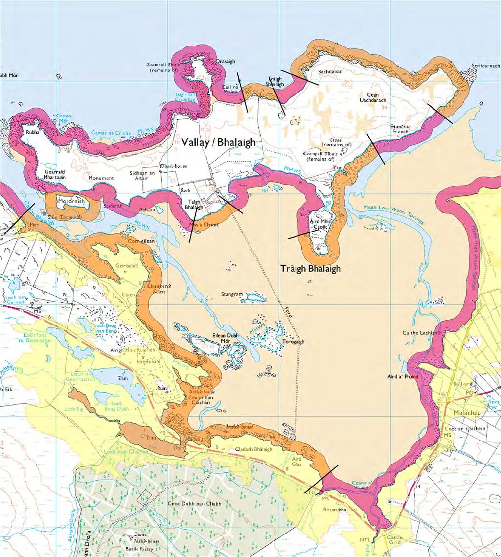 NORTH UIST MAP 14 - EROSION CLASS Vallay Island Reproduced with the permission of Ordnance Survey on behalf of The Contoller of Her