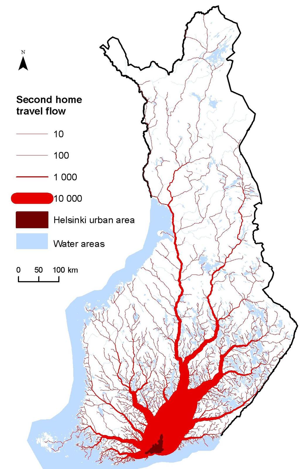 Second home mobility in Finland: Patterns, practices and... are often used as second homes. The large Lake Oulujärvi clearly attracts second home owners in a region which otherwise has few lakes.
