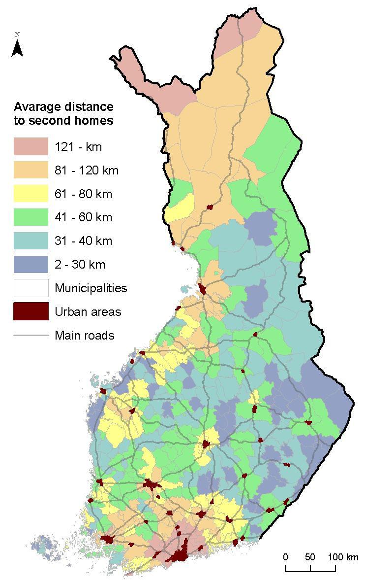 Second home mobility in Finland: Patterns, practices and... 9 Table 2. Features of built and natural environments in rural second home surroundings. Source: HbH Study 2012 (N 649).