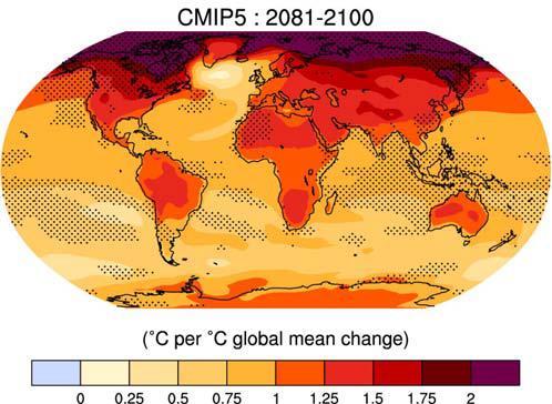 Amplified warming in Arctic Reduced