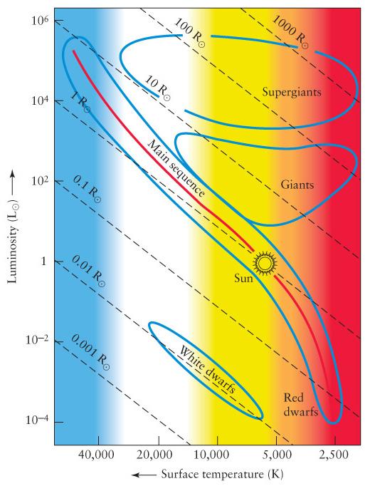 What Determines a Star s Fate? " Stars found on the Main Sequence in the -R diagram are living : " They produce energy by fusion of ydrogen.