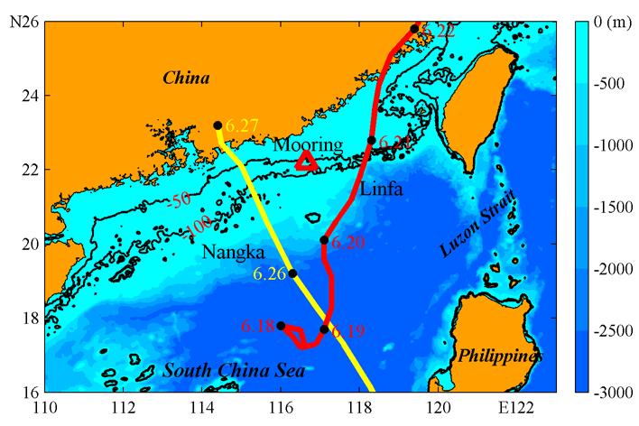 regions, the character of near-inertial motions may vary throughout the South China Sea. Many region specific characteristics have yet to be described.