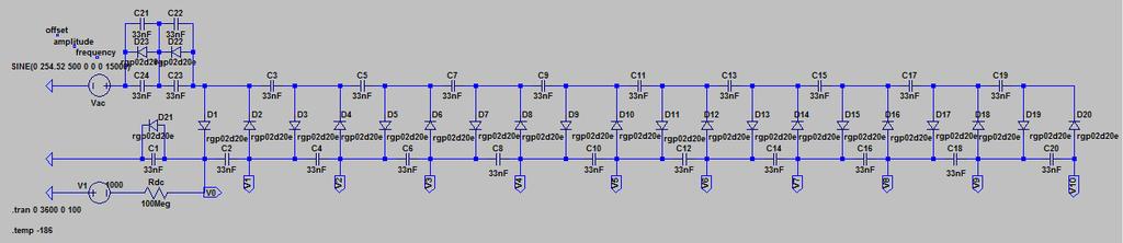 Dsignd a CW circuit Dsignd a 1-stag CW circuit for supplying HV in th prototyp: Protction circuit for AC sourc Discharg protction circuit Vin Vdc (AG,FS1) V1 (FS2) V2 (FS3) V3 (FS4) V4 (FS5) V5 (FS6)