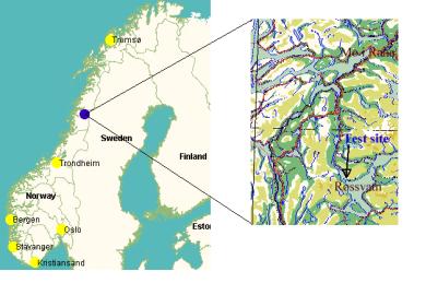 WP2. BREACH FORMATION LARGE SCALE EMBANKMENT FAILURE Description of the embankment breach test site The large scale embankment test site is located in the middle of Norway in Nordland County and the
