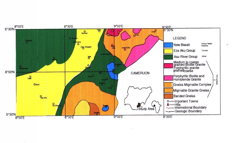 Fig.2 Geologic Map of the study area Fig.