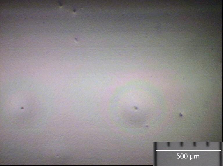 Optical microscopy Calcined mesoporous alumina film Calcined