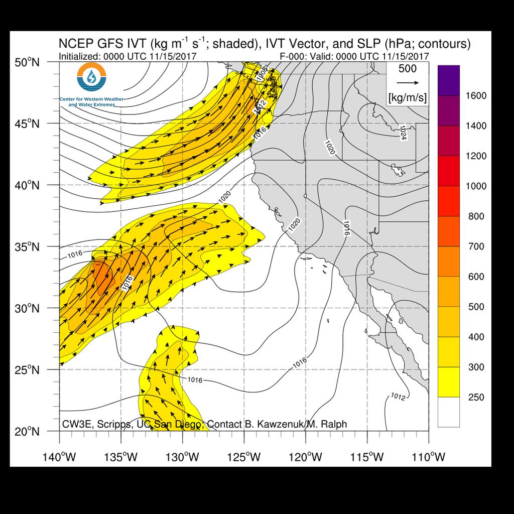 CW3E Atmospheric River Post Event Summary Strong AR recently made landfall over northern California - The AR