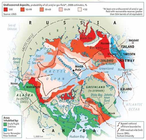 Moving North The Arctic holds an estimated 13% (90 billion barrels) of the